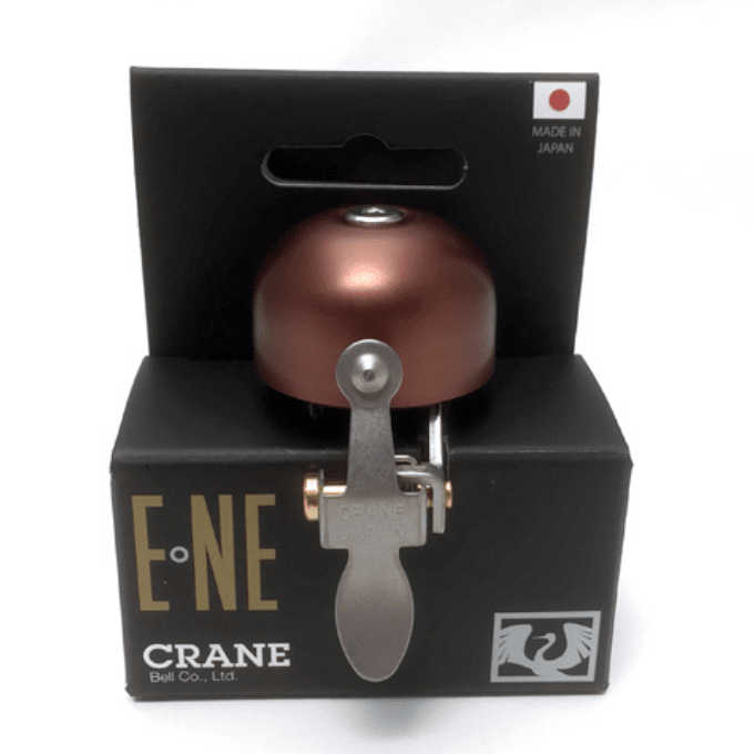 Crane Bell Co. E-Ne Bicycle Bell w/ Clamp Band Mount - Brown Rothar bikes and accessories 
