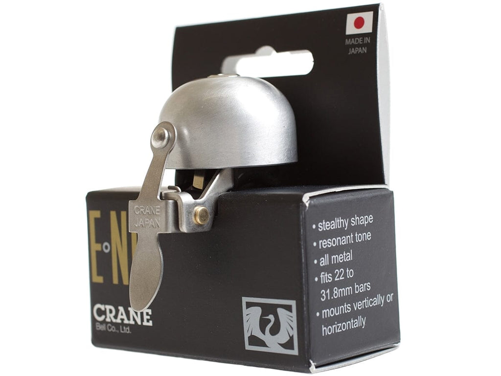 Crane Bell Co. E-Ne Bicycle Bell w/ Clamp Band Mount - Silver Rothar bikes and accessories 